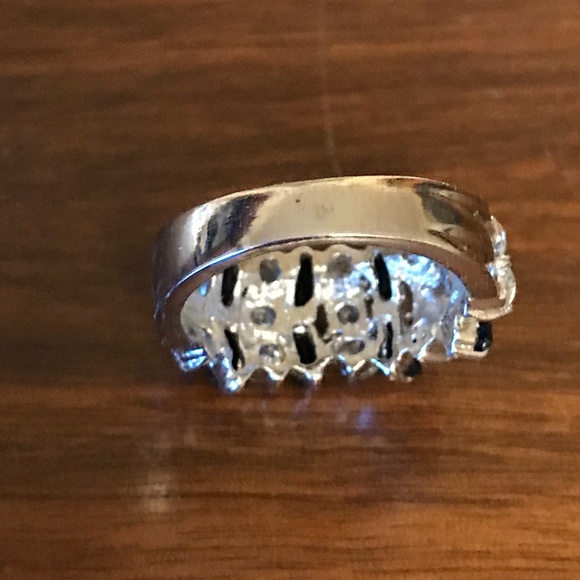 Multi-stone Statement ring in 18k white gold plated - Picture 3 of 8